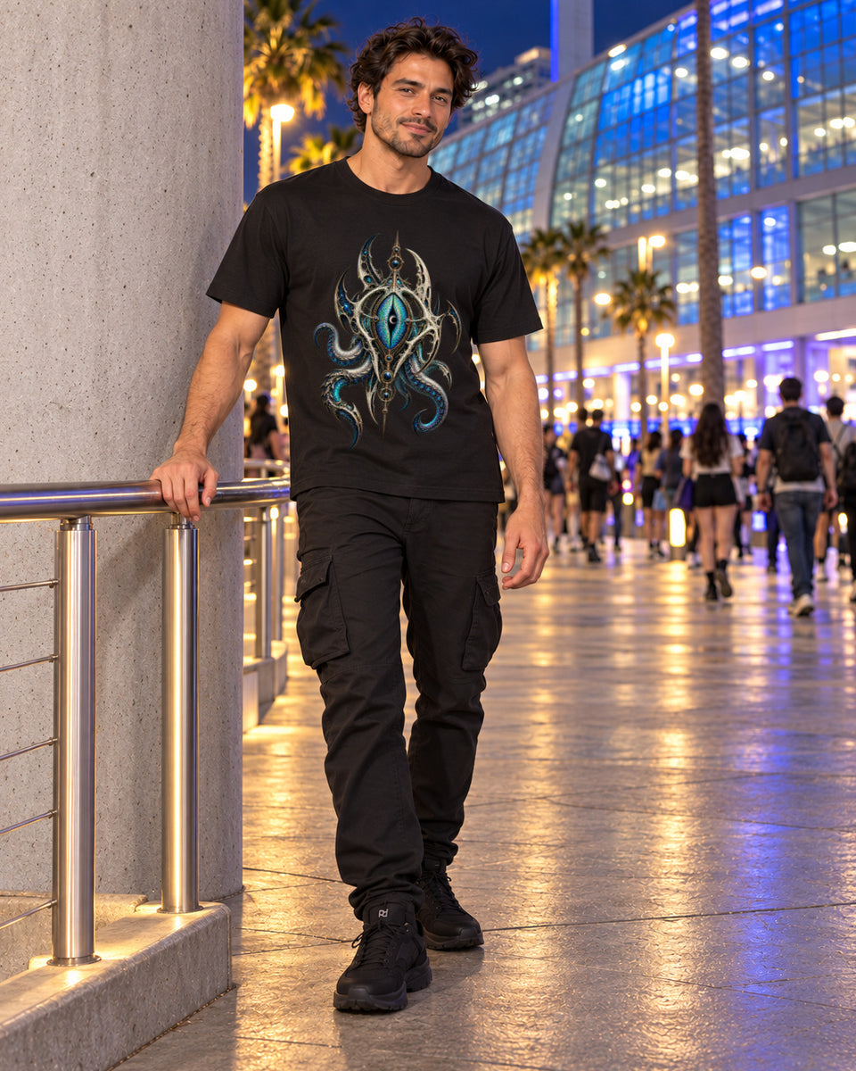 Void Oracle Graphic Tee, worn on model