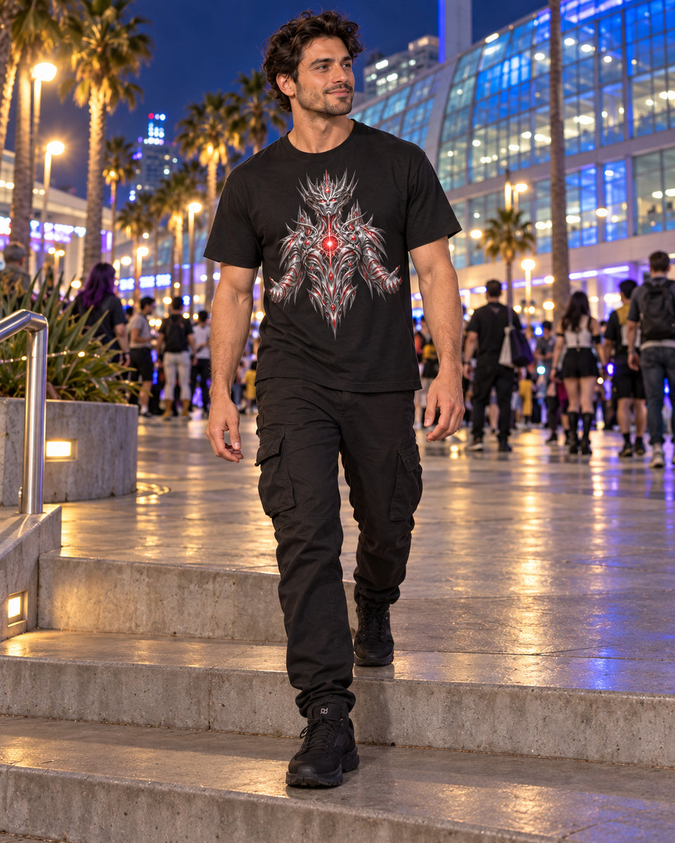 Maximus Alien Testosterone Graphic Tee, worn on model