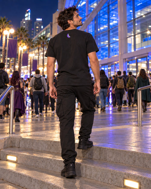 Dragon Ocho Graphic Tee, worn on model, back