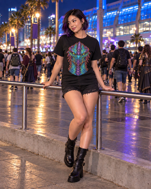 Dragon Smuggler Graphic Tee, worn on model