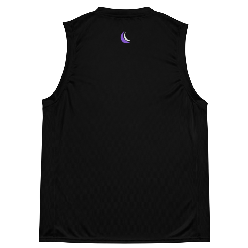 Solid Black Basketball Jersey, back