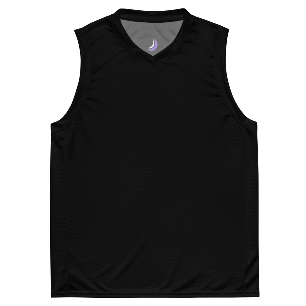 Solid Black Basketball Jersey, front