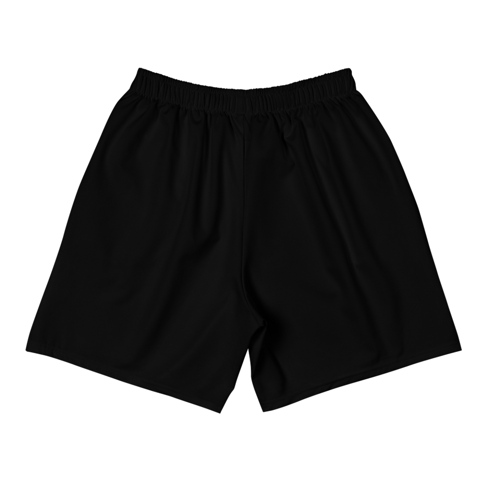 Solid Black Athletic Shorts, back