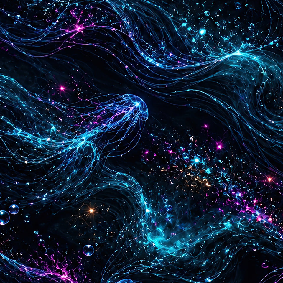 Abyssal Bloom Reliquary Terrain Leggings, print zoom: full-resolution print detail