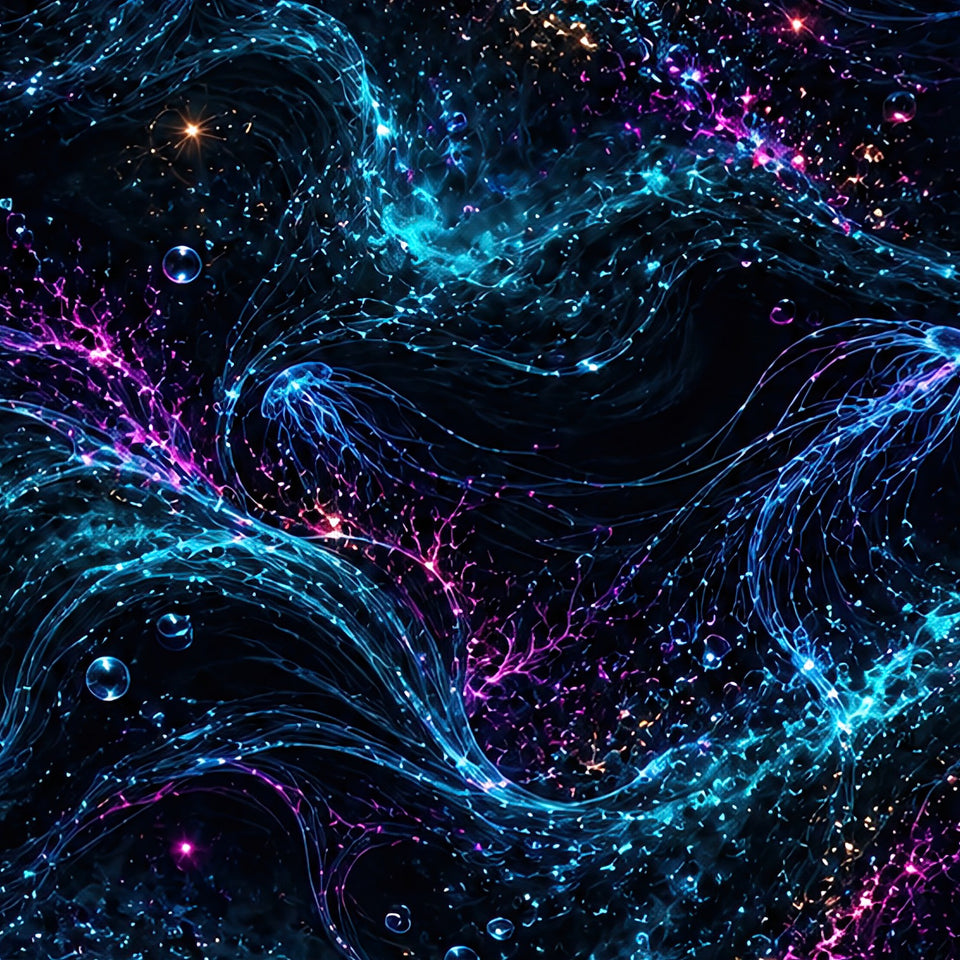 Abyssal Bloom Reliquary Terrain Flare Leggings, print zoom: full-resolution print detail