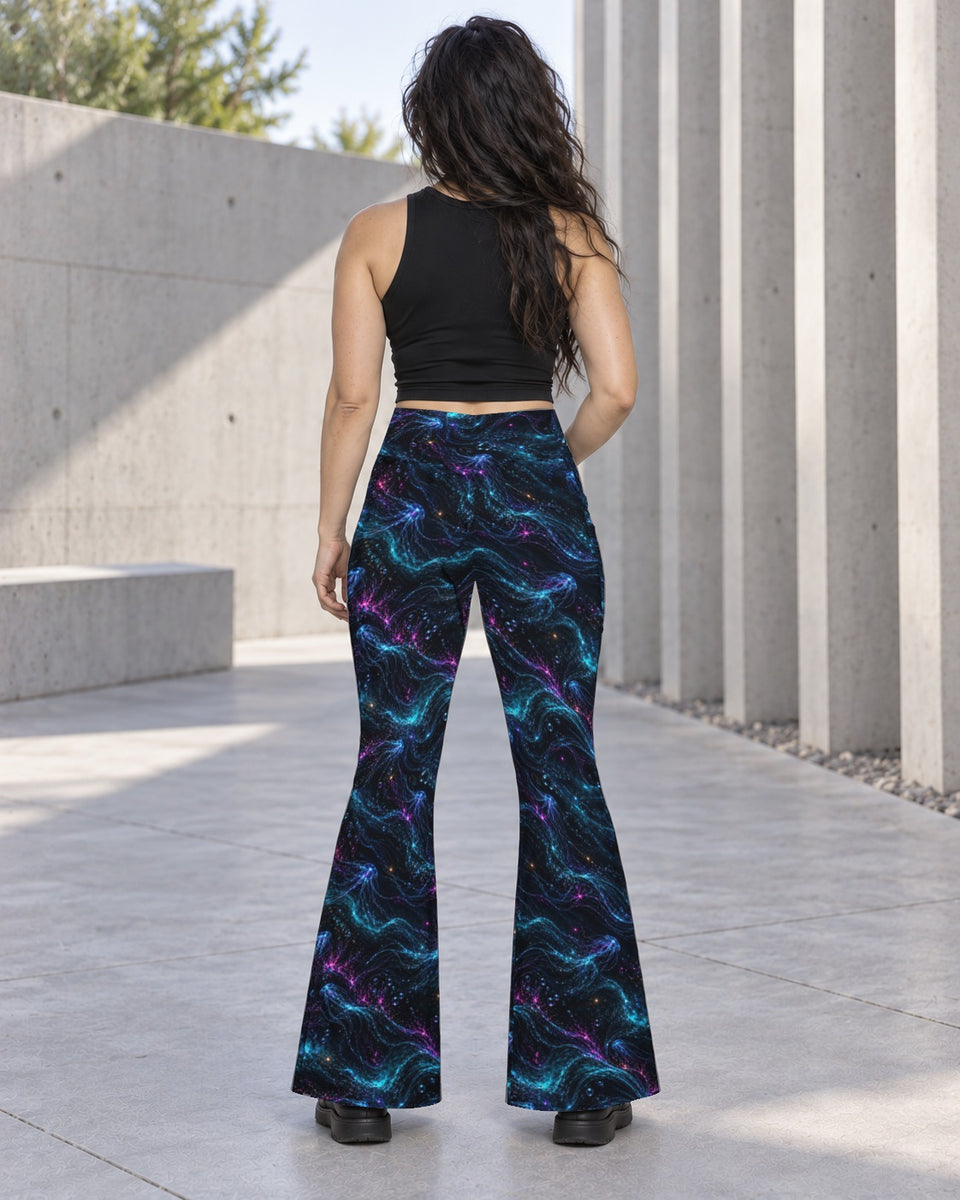Abyssal Bloom Reliquary Terrain Flare Leggings, worn on model, back