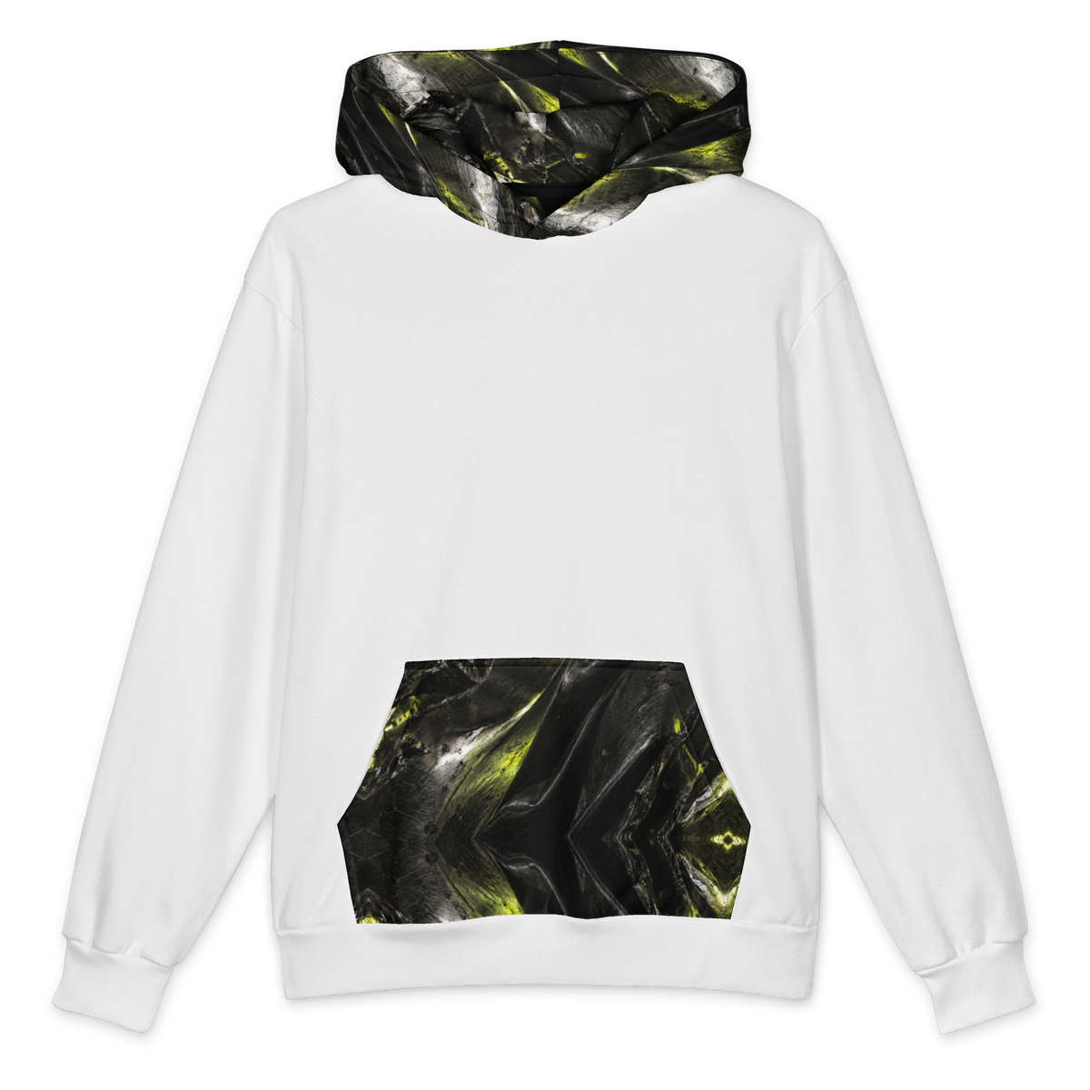 Acid Pressure Pale Chrome Terrain Hoodie all-over print oversized hoodie, front