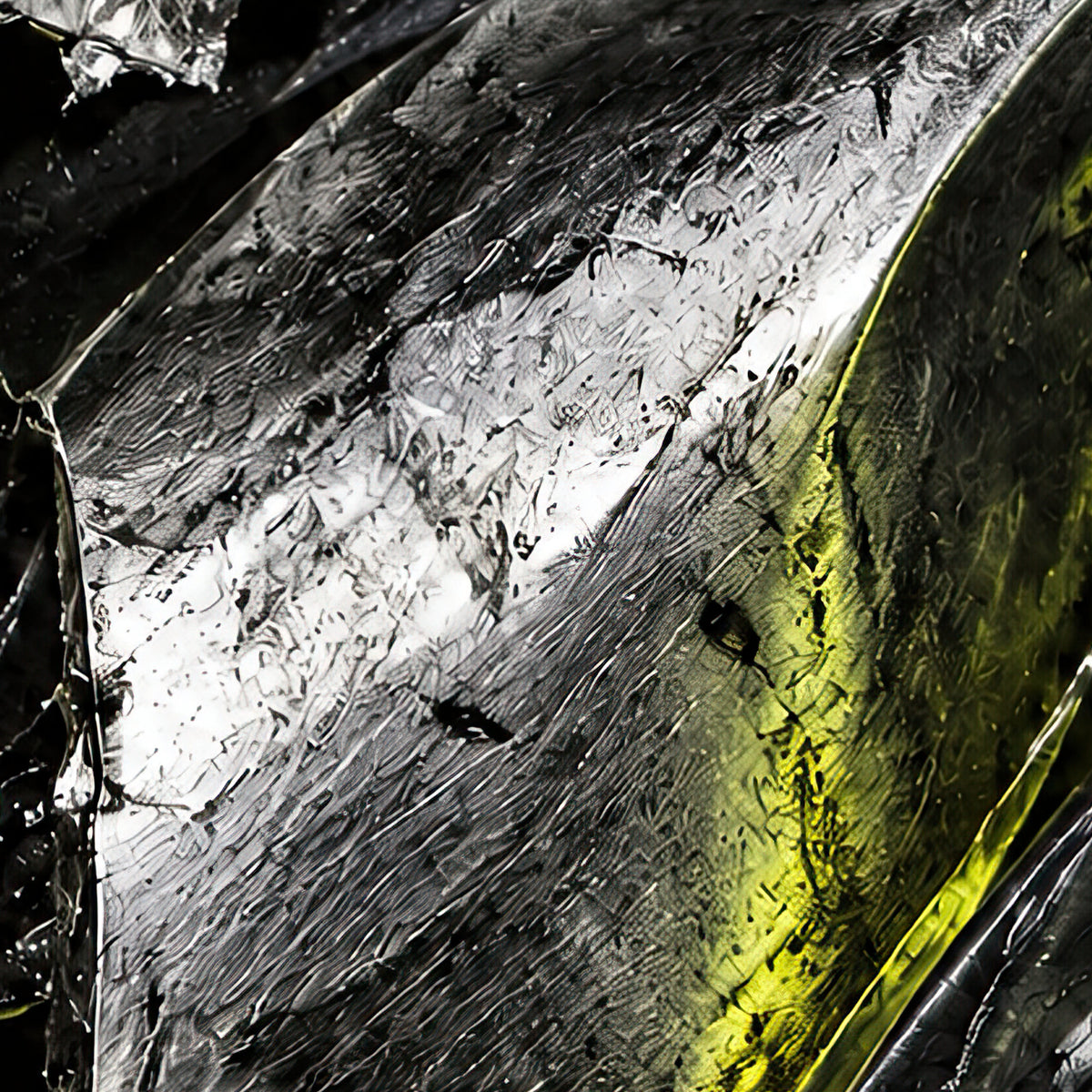 Acid Pressure Warm Graphite Terrain all-over print oversized tee fabric close-up