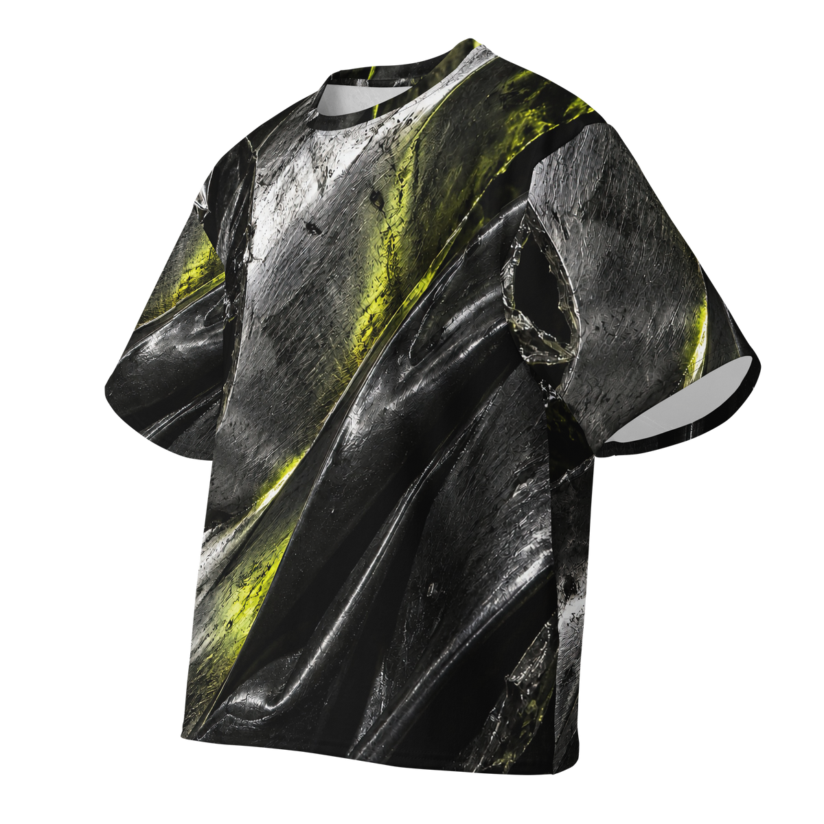 Acid Pressure Warm Graphite Terrain all-over print oversized tee, front