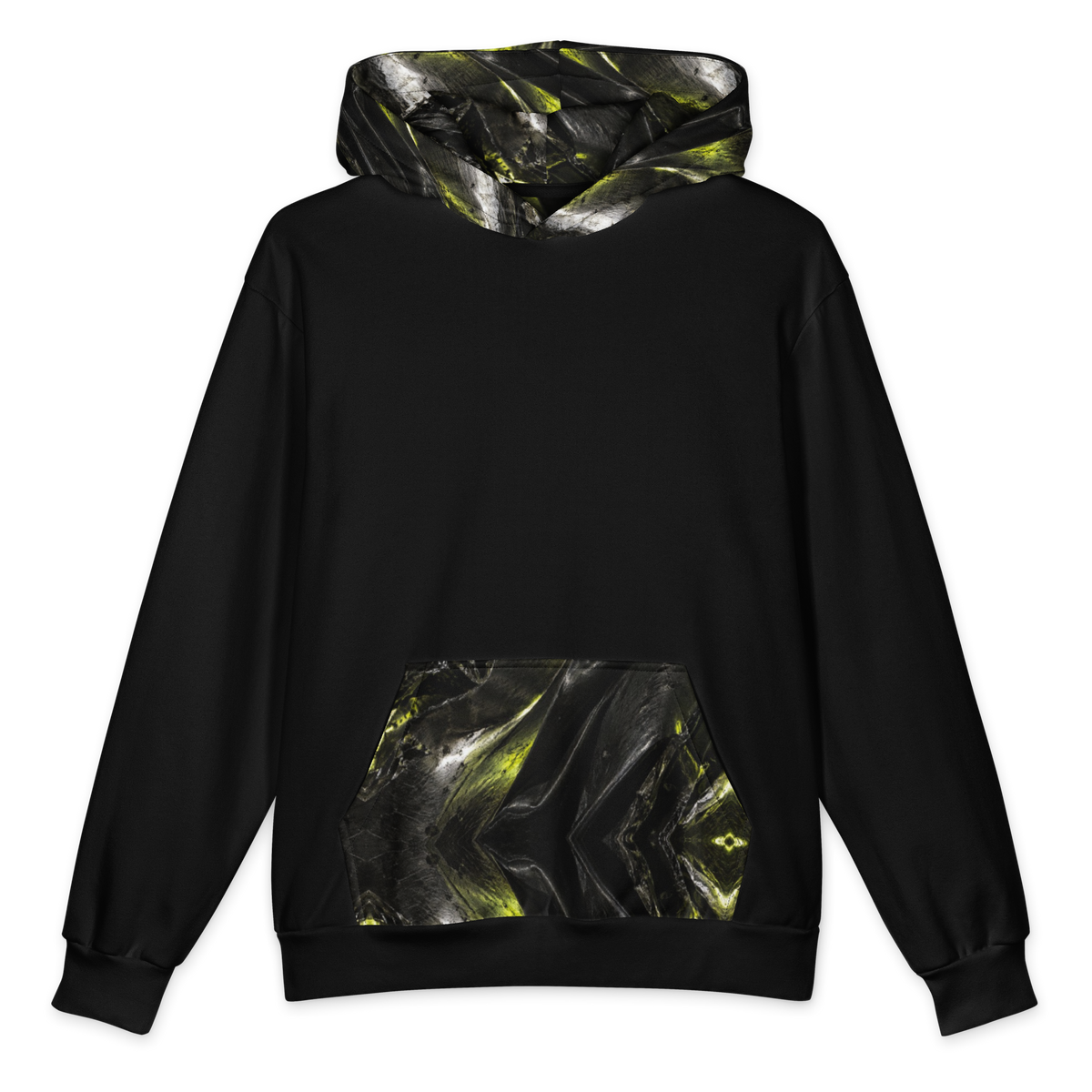 Acid Pressure Warm Graphite Terrain Hoodie all-over print oversized hoodie, front