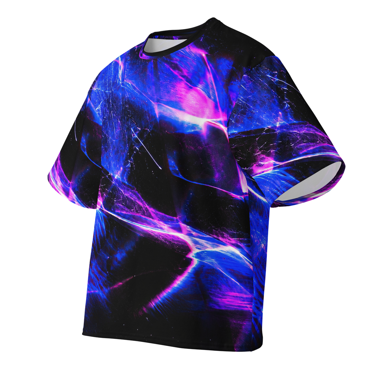 Afterimage Cobalt Terrain all-over print oversized tee, front