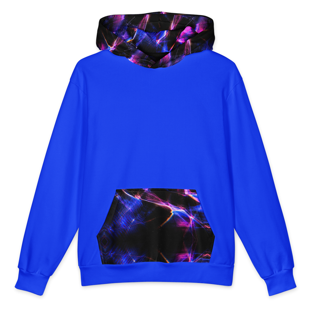 Afterimage Cobalt Terrain Hoodie all-over print oversized hoodie, front