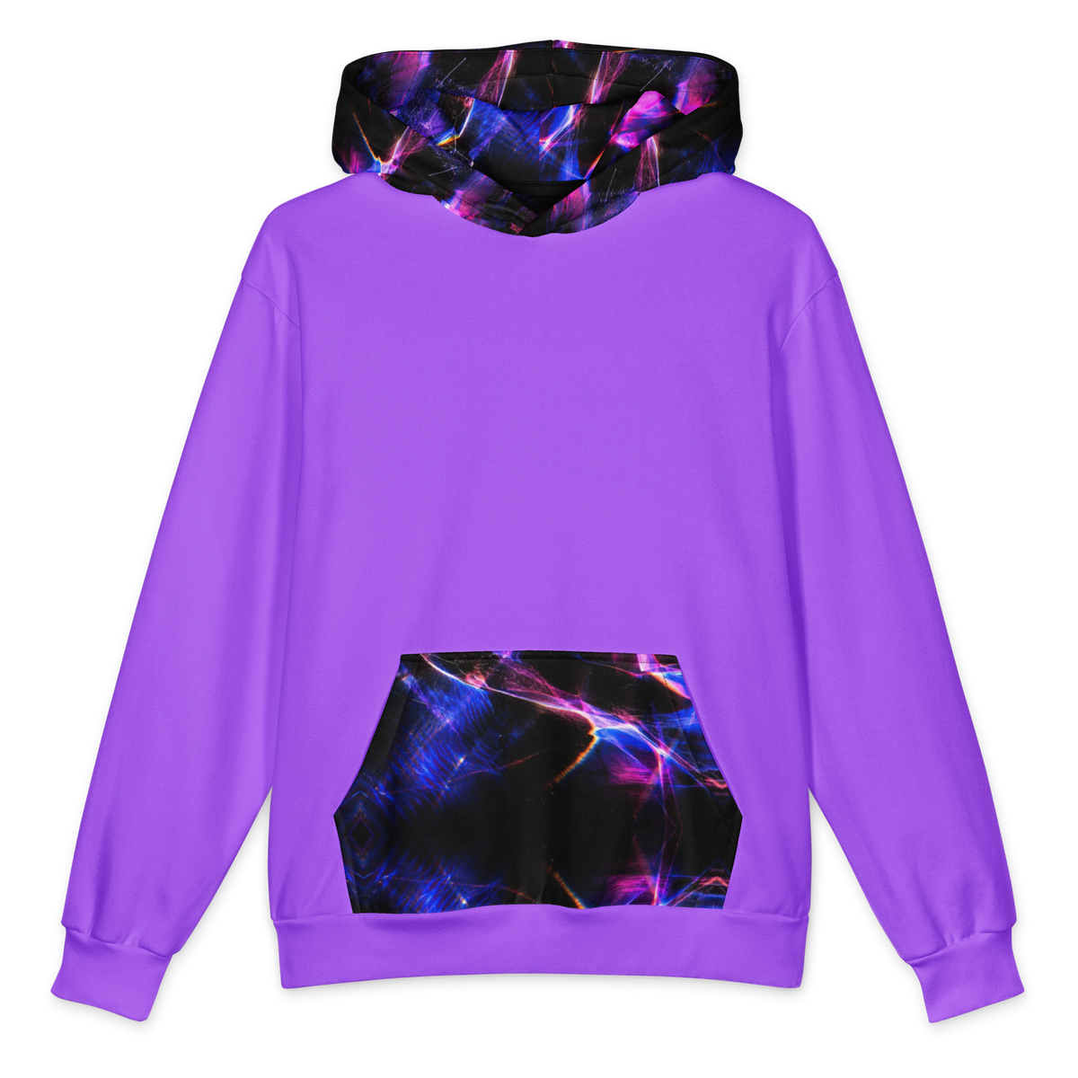 Afterimage Ultraviolet Terrain Hoodie all-over print oversized hoodie, front