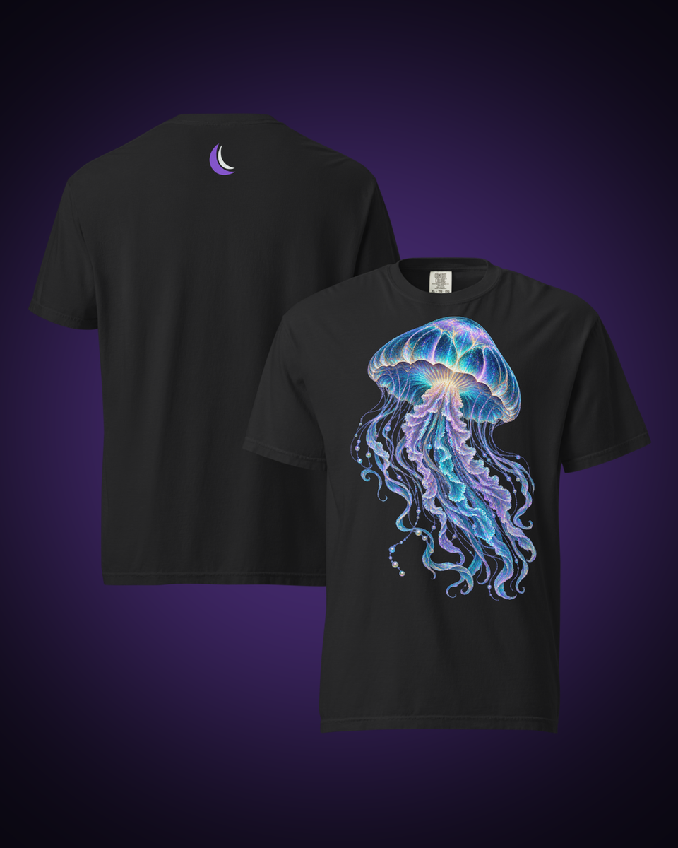 Alien Jellyfish Graphic Tee, front and reverse