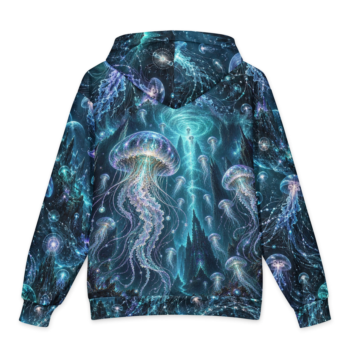 Alien Jellyfish Hoodie all-over print oversized hoodie, back