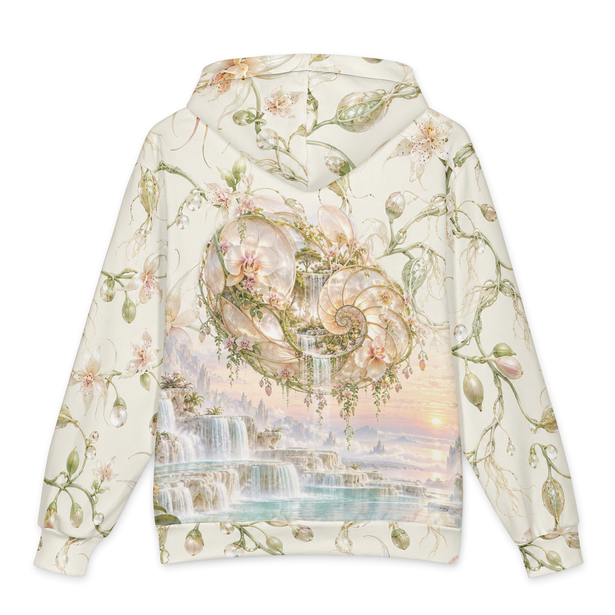 Alien Orchid Sanctuary Hoodie all-over print oversized hoodie, back