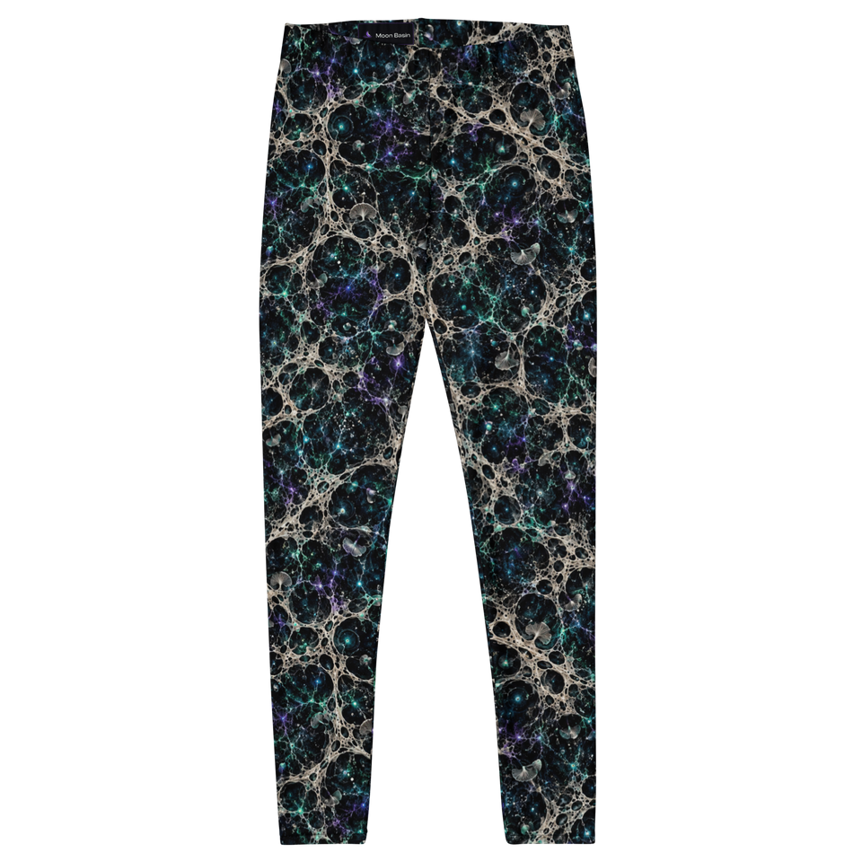 Mycelium Cathedral Web Terrain Leggings, front