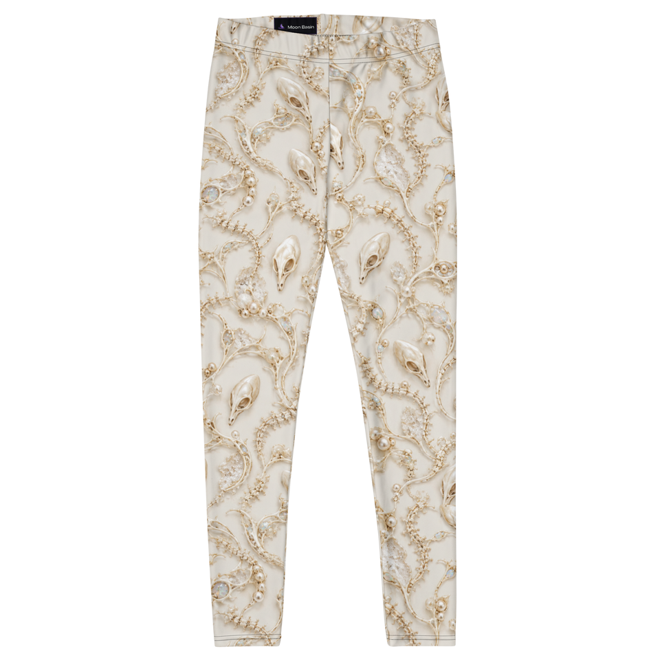 Ivory Alien Skulls Terrain Leggings, front