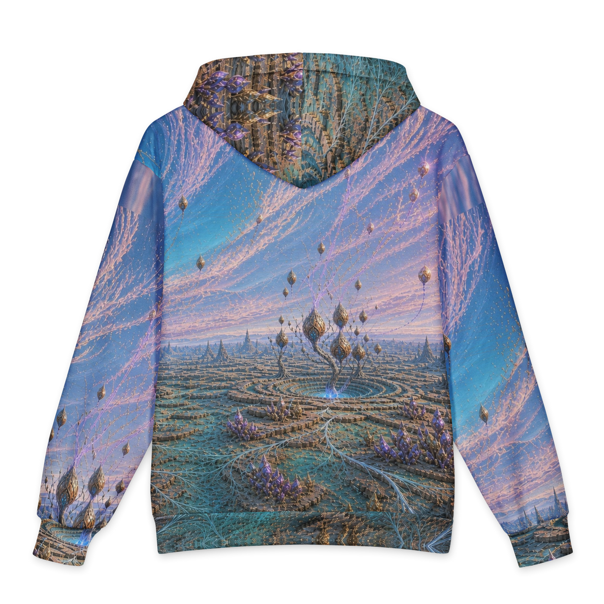 Gravity Orchard Basin all-over print oversized hoodie, back