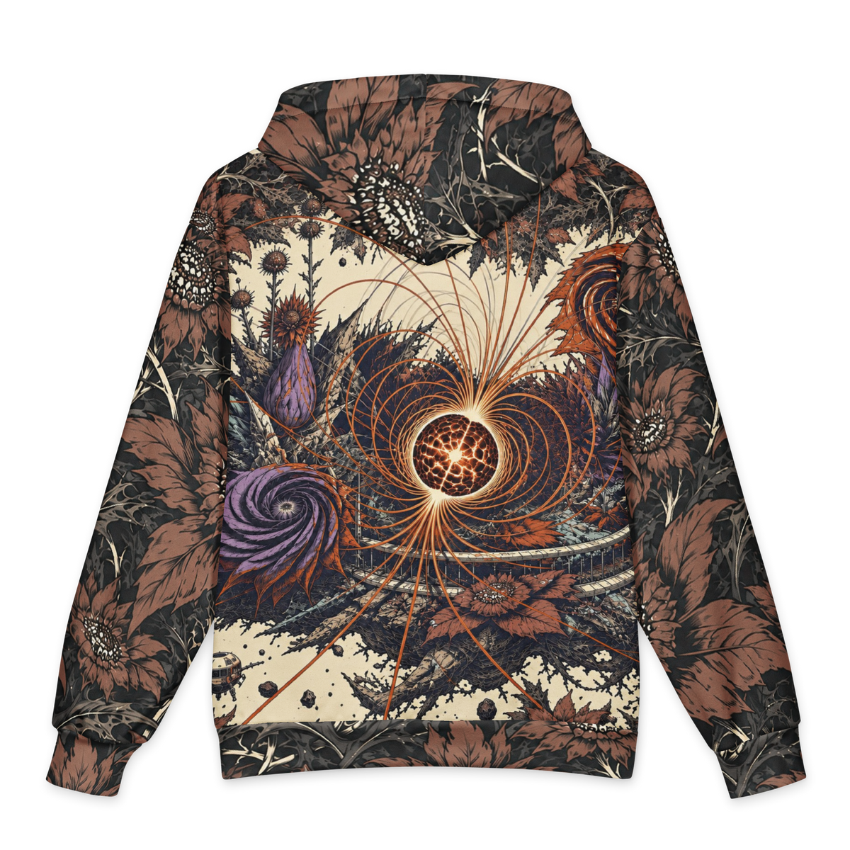 Magnetar Garden all-over print oversized hoodie, back