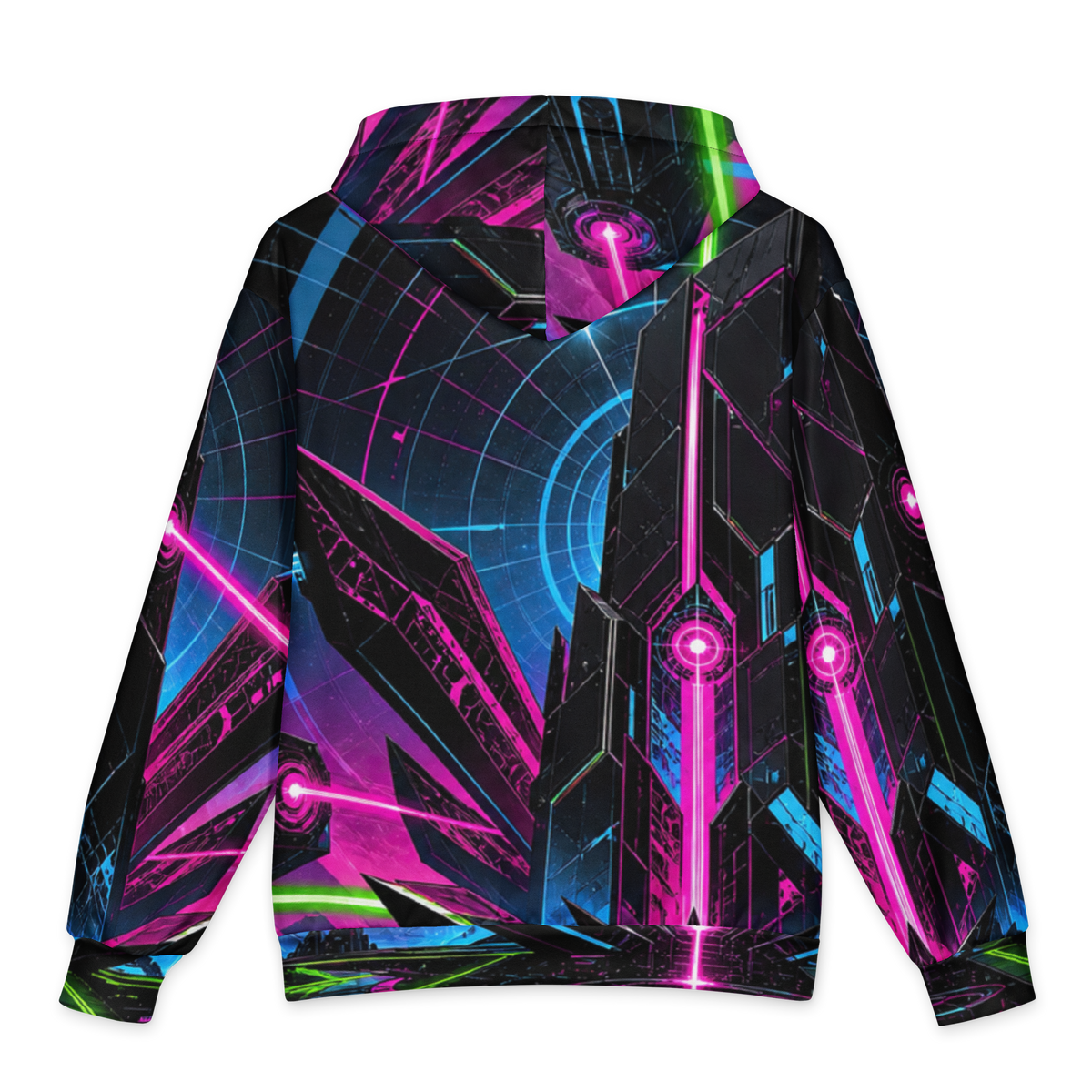 Laser Orchid Monolith Hoodie all-over print oversized hoodie, back
