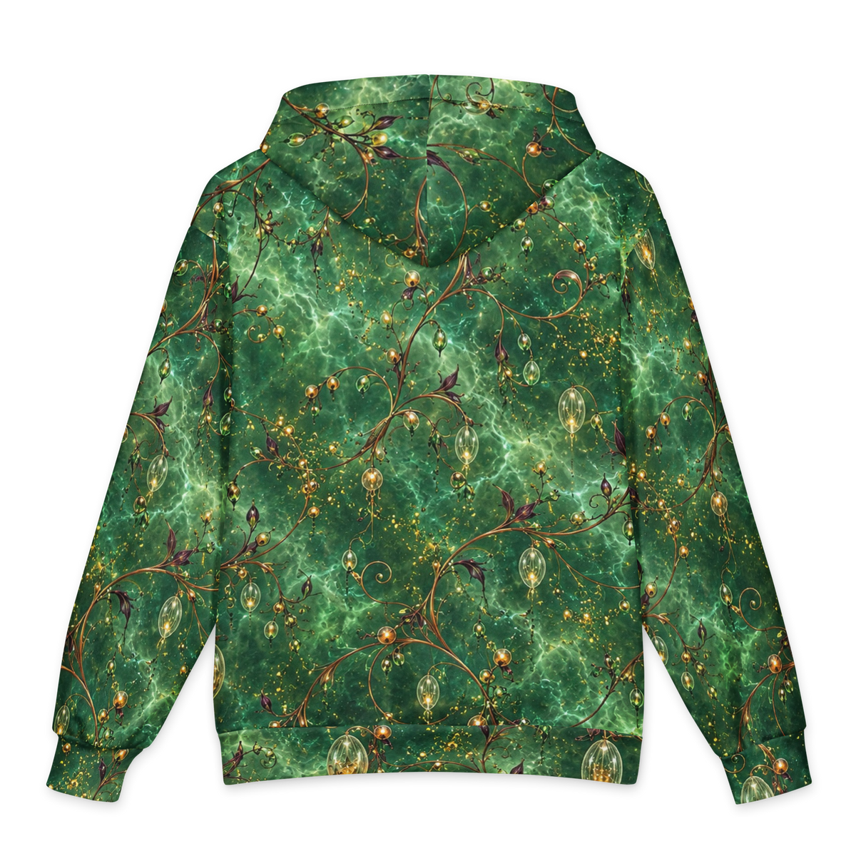 Serpent Bloom Terrain Hoodie all-over print oversized hoodie, back