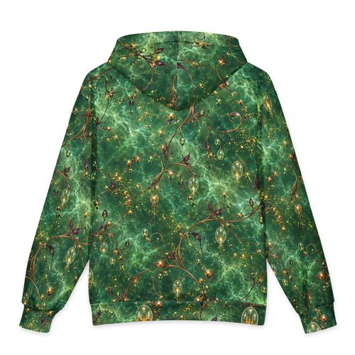 Serpent Bloom Terrain Hoodie all-over print oversized hoodie, back