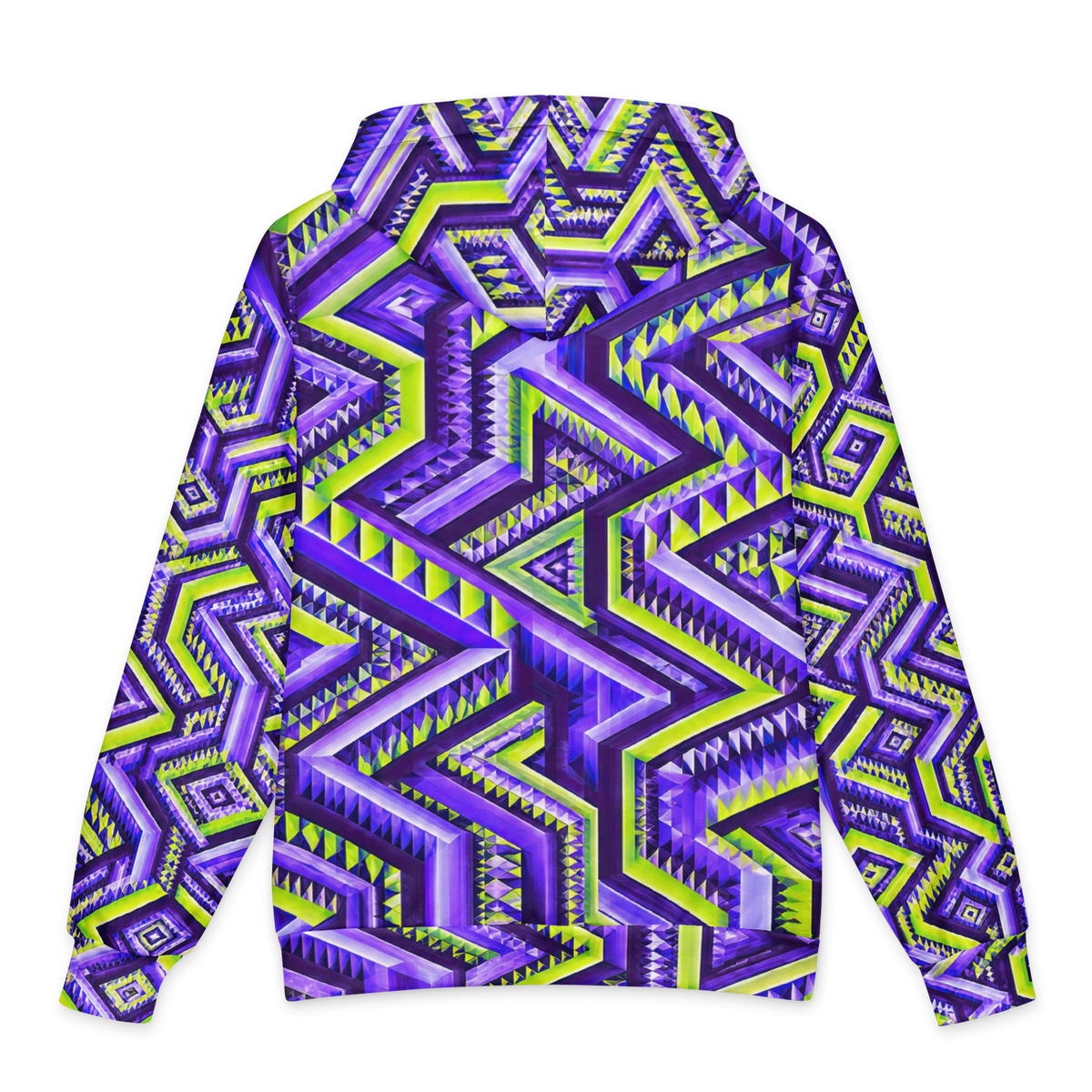 Ultraviolet Phase Terrain Hoodie all-over print oversized hoodie, back