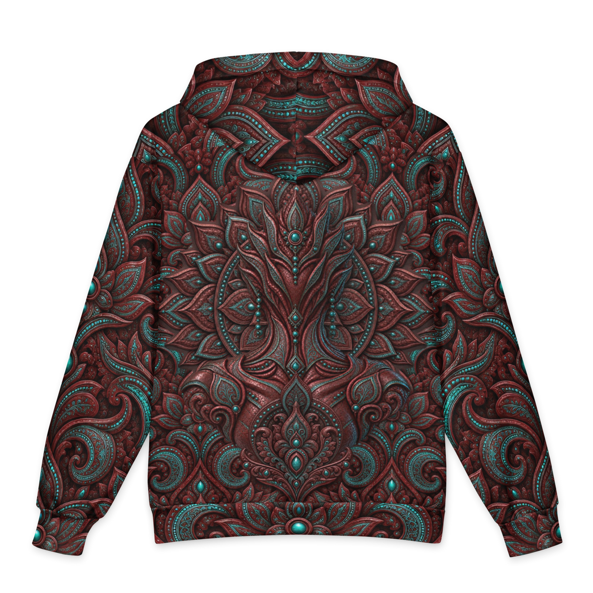 Raina Hoodie all-over print oversized hoodie, back