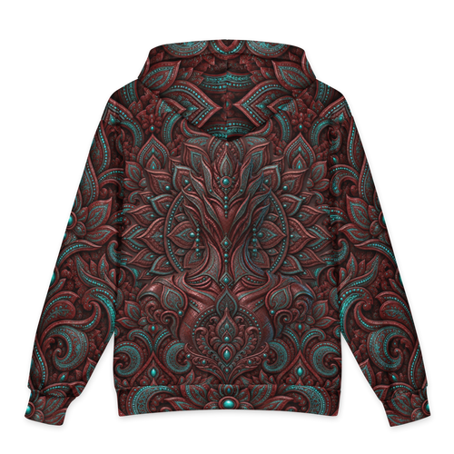 Raina Hoodie all-over print oversized hoodie, back