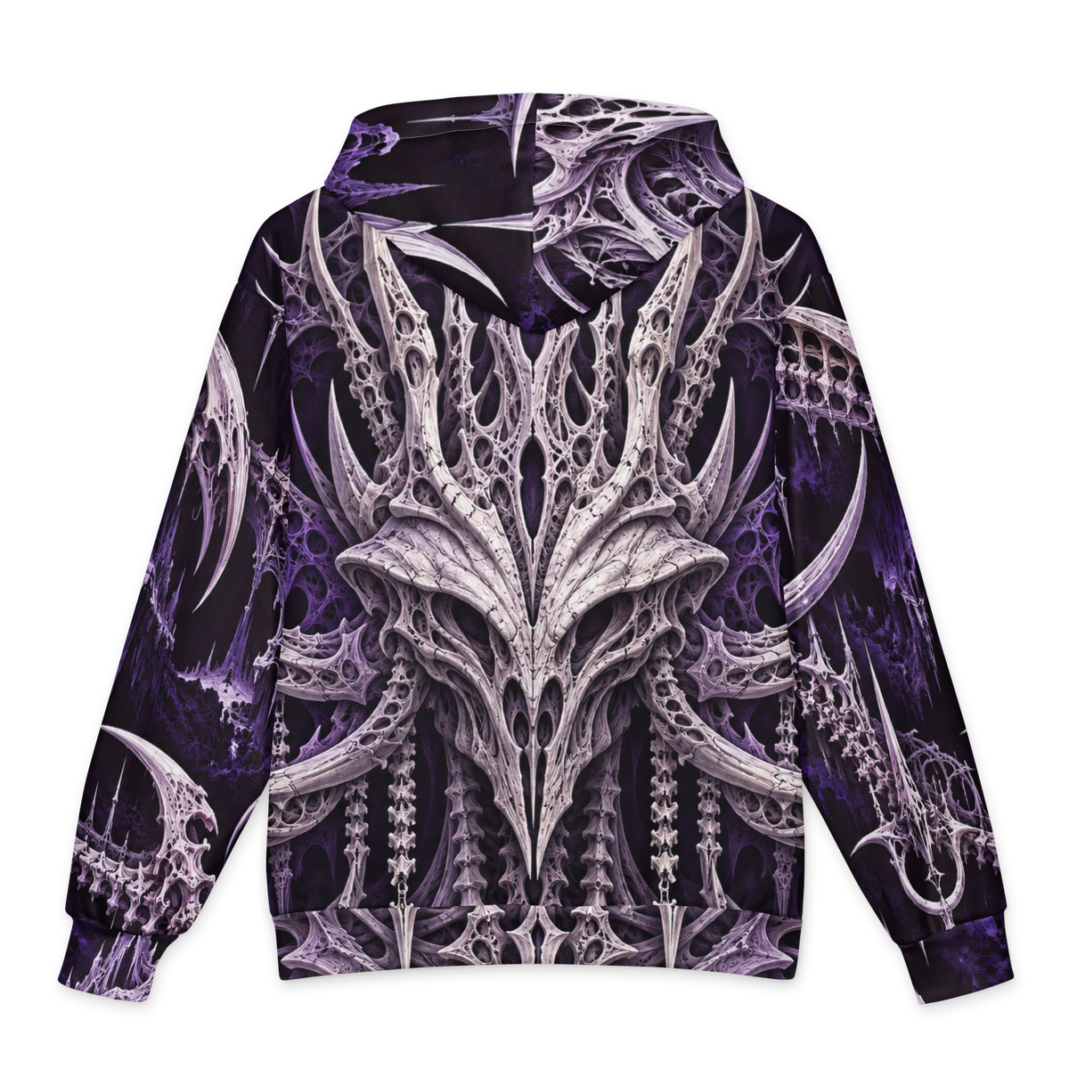 Ossuary Crown Violet Hoodie all-over print oversized hoodie, back