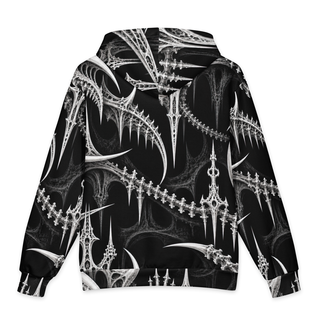 Ossuary Crown Obsidian Terrain Hoodie all-over print oversized hoodie, back