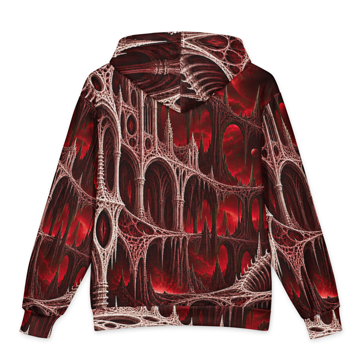 Black Chapel Oxblood Terrain Hoodie all-over print oversized hoodie, back