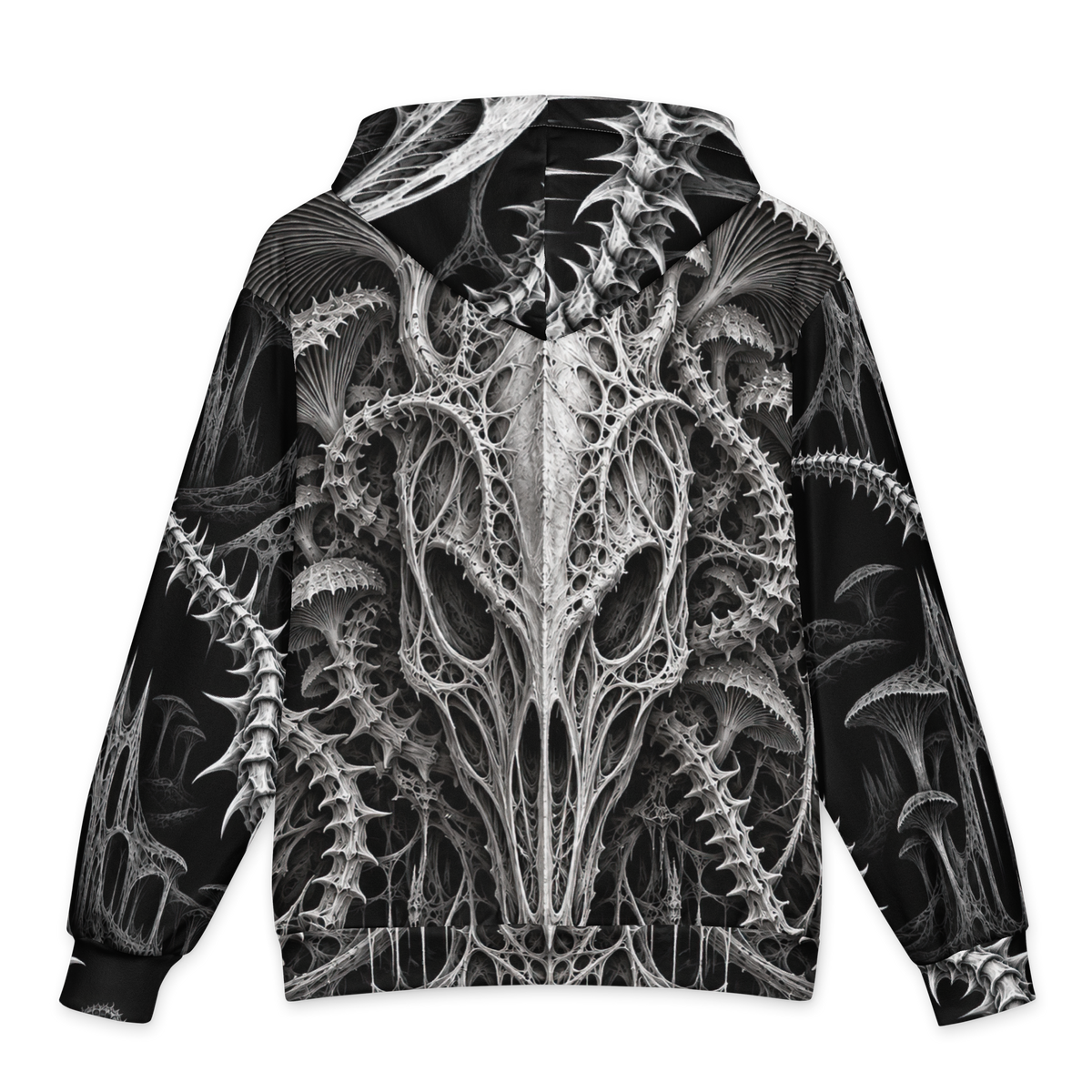 Bonevine Obsidian Hoodie all-over print oversized hoodie, back