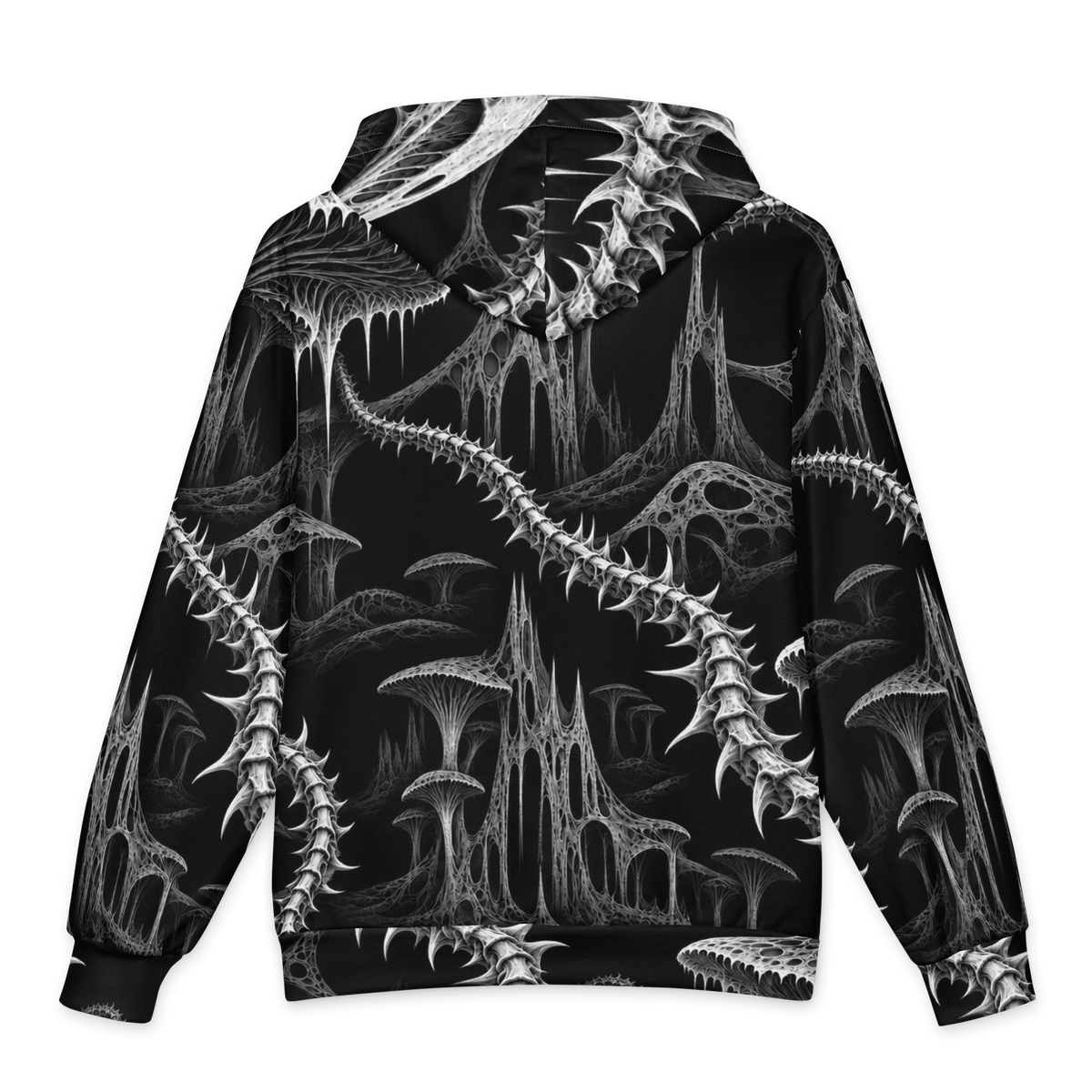Bonevine Obsidian Terrain Hoodie all-over print oversized hoodie, back