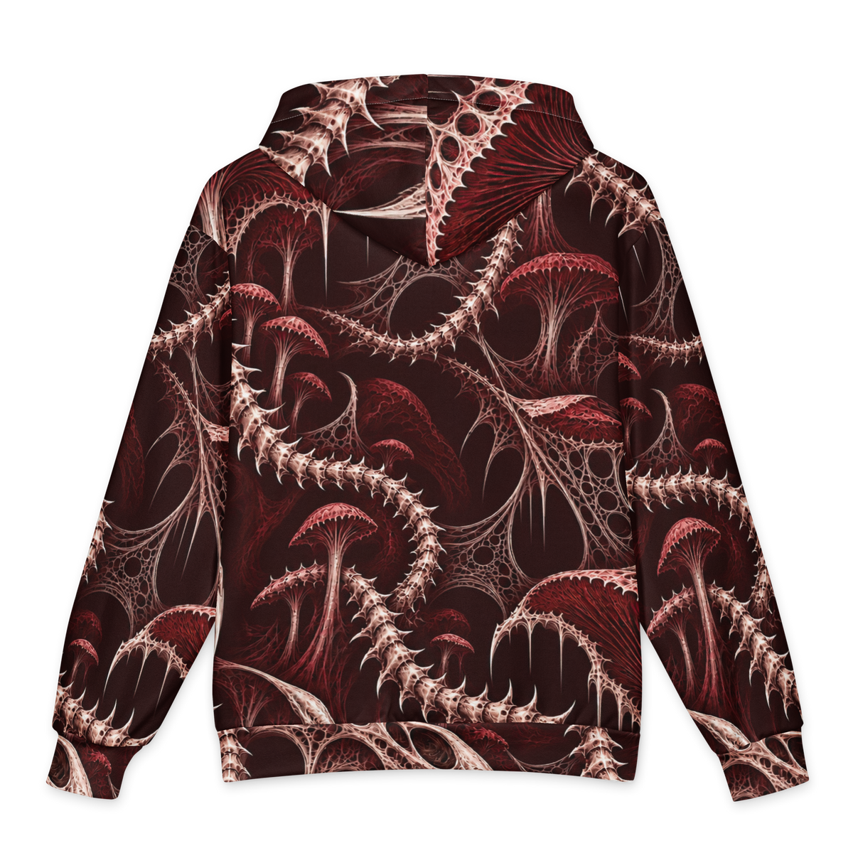 Bonevine Oxblood Terrain Hoodie all-over print oversized hoodie, back