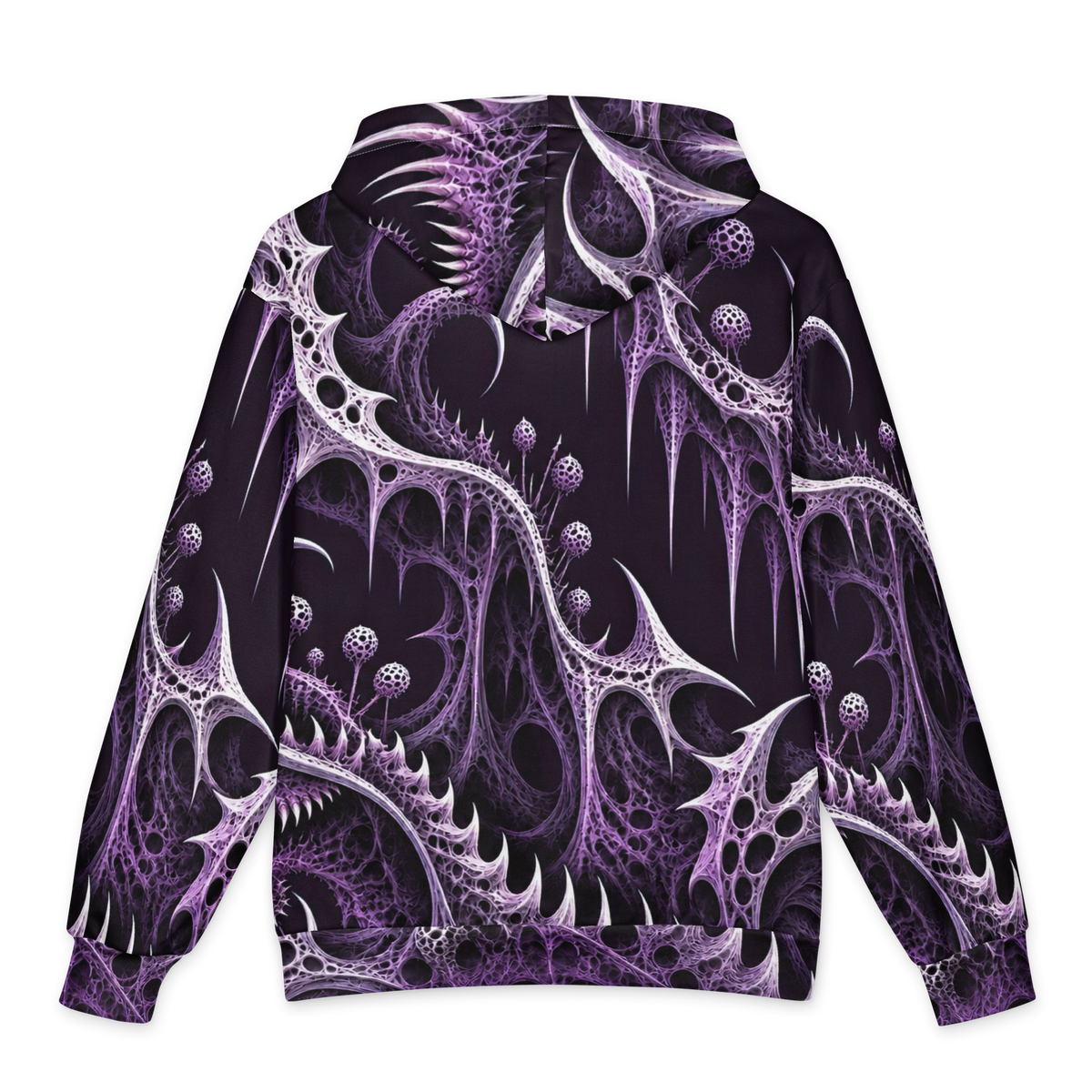 Thornjaw Violet Terrain Hoodie all-over print oversized hoodie, back