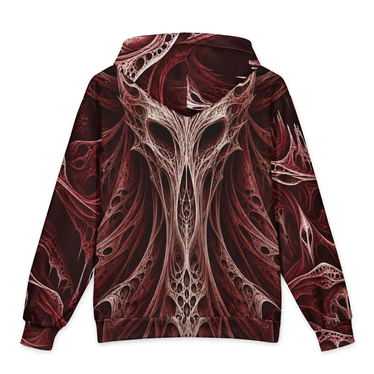 Wraithskin Oxblood Hoodie all-over print oversized hoodie, back