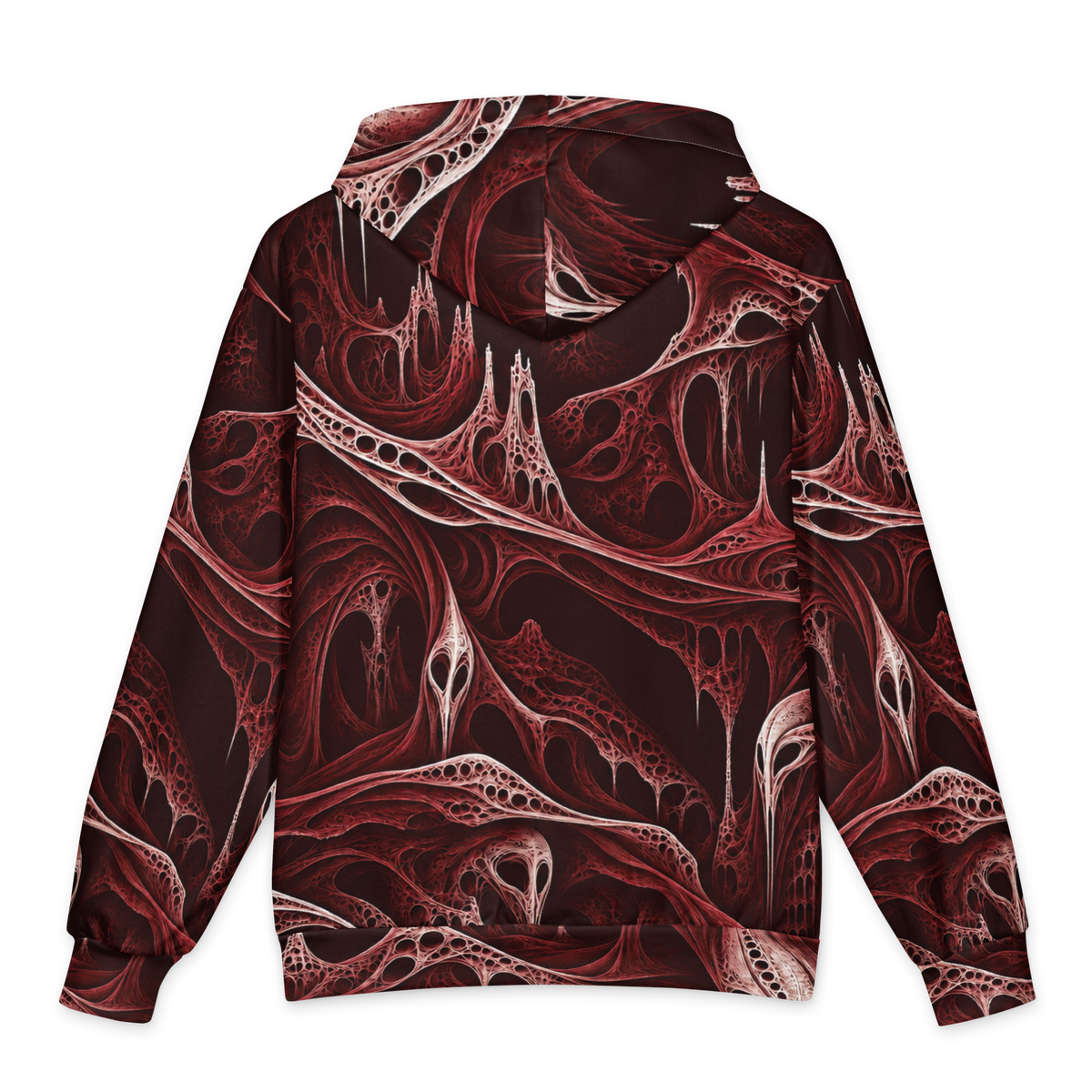Wraithskin Oxblood Terrain Hoodie all-over print oversized hoodie, back