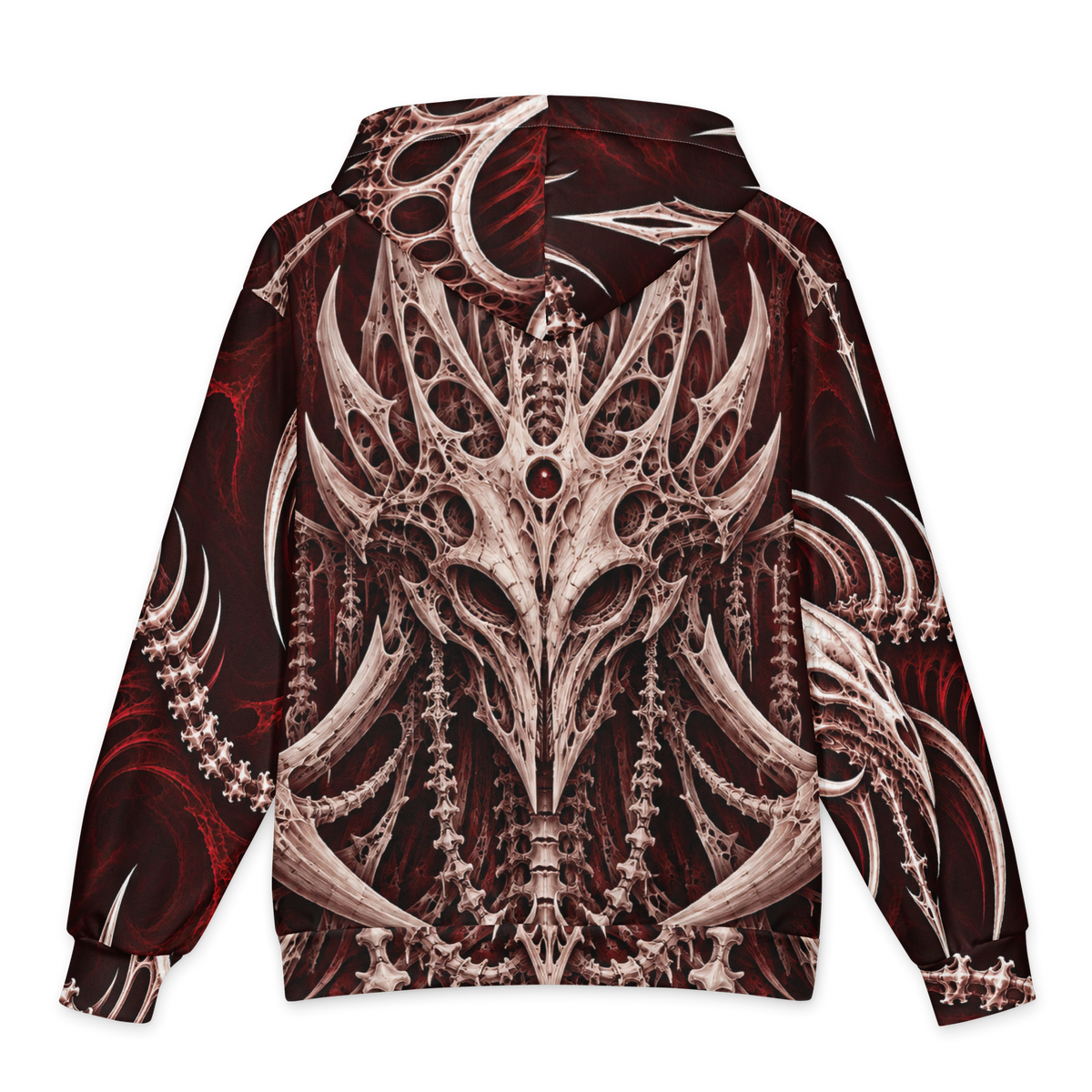 Ossuary Crown Oxblood Hoodie all-over print oversized hoodie, back