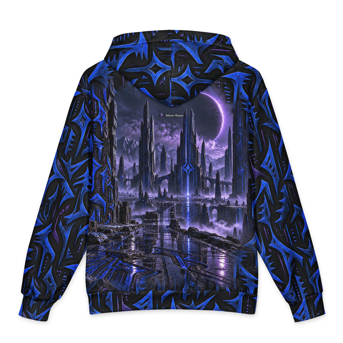 Void Circuit Hoodie all-over print oversized hoodie, back