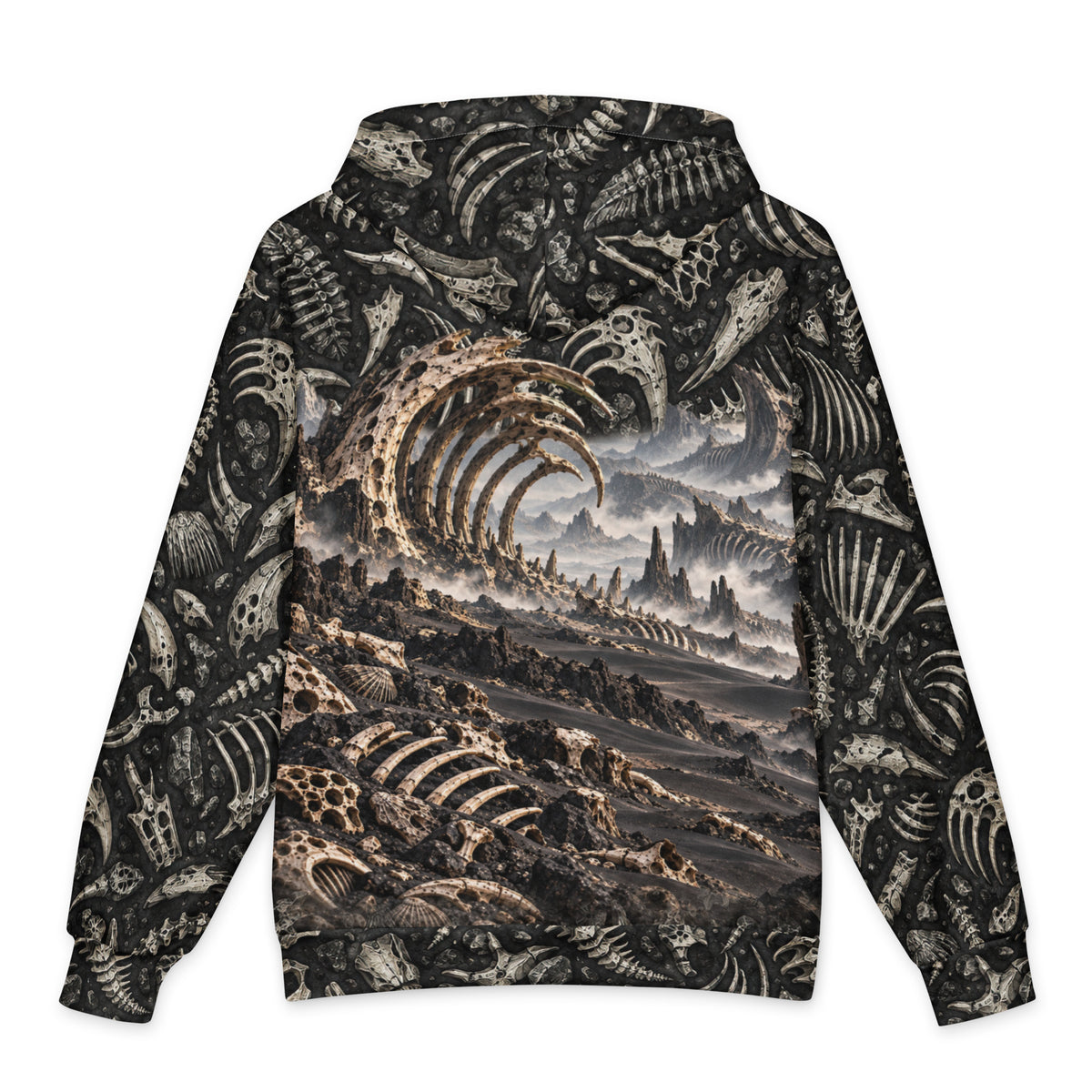 Ossuary Static Hoodie all-over print oversized hoodie, back