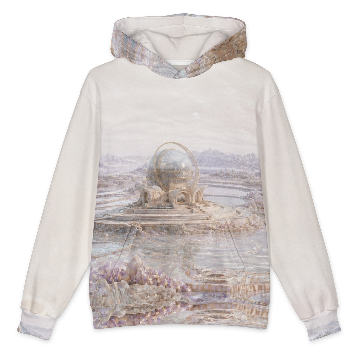 Pearl Meridian Basin all-over print oversized hoodie, front