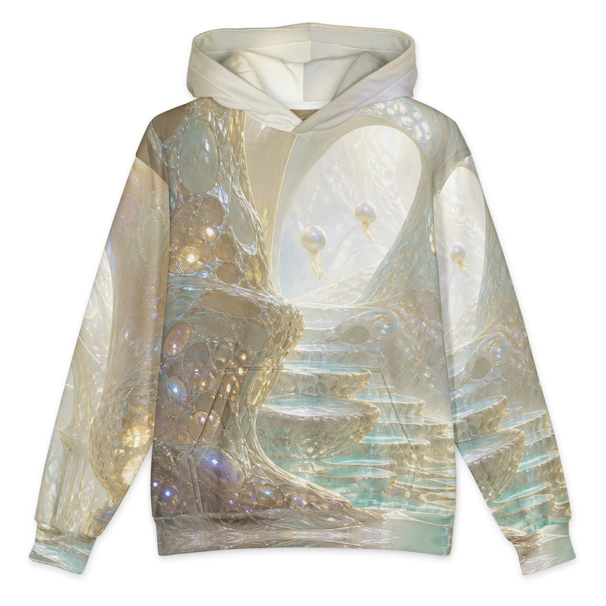 Pearl Cavern all-over print oversized hoodie, front