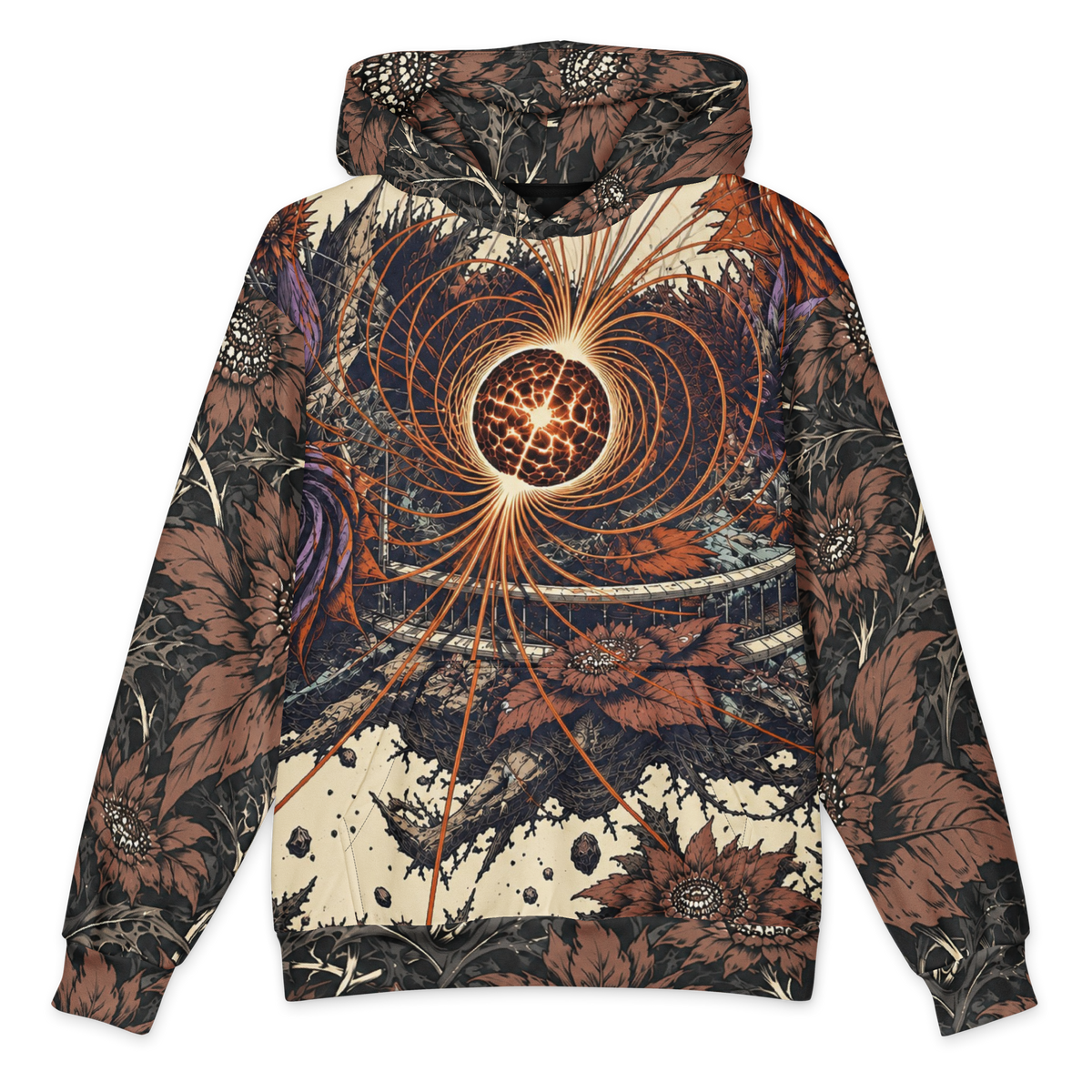 Magnetar Garden all-over print oversized hoodie, front