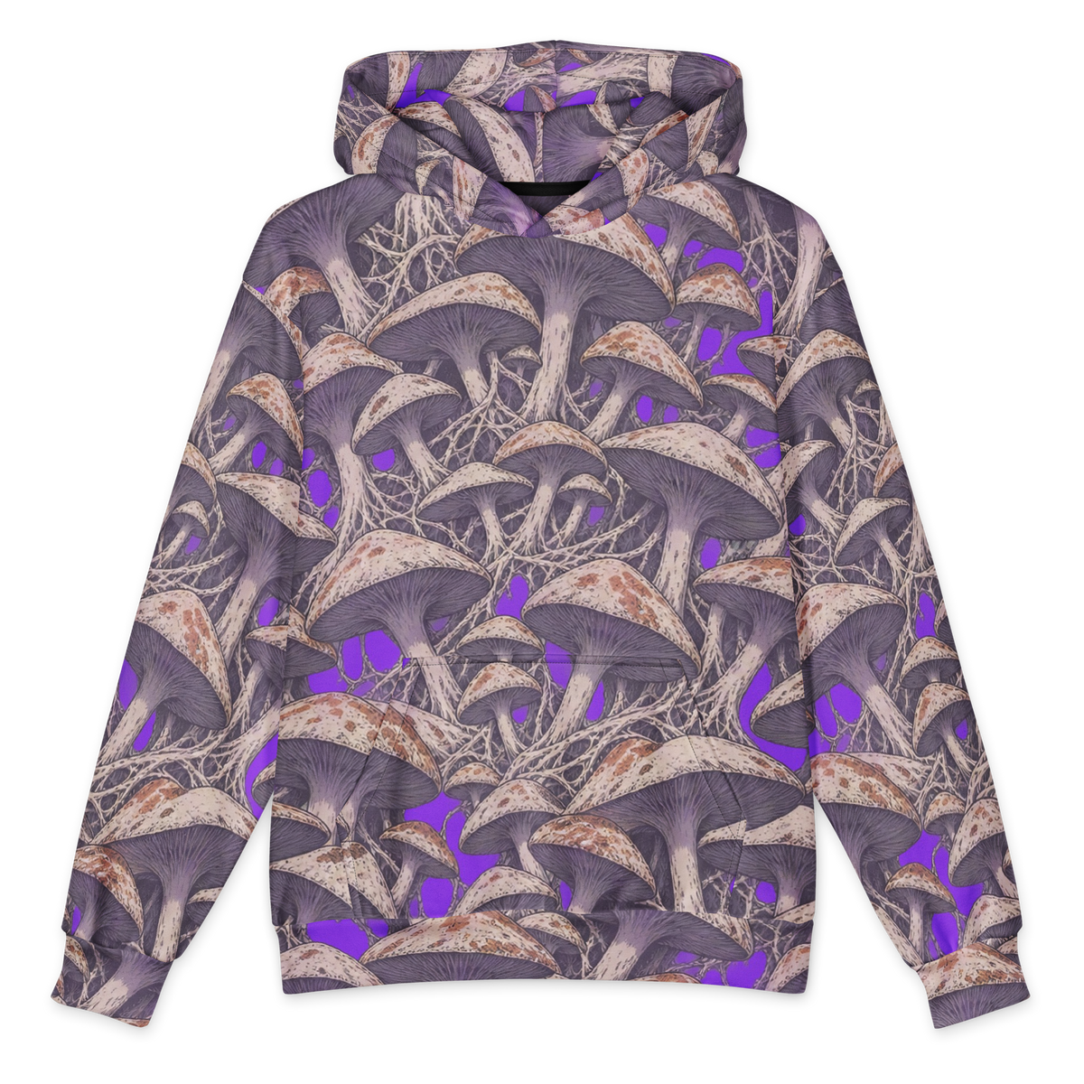 Orbital Mycelium Terrain all-over print oversized hoodie, front