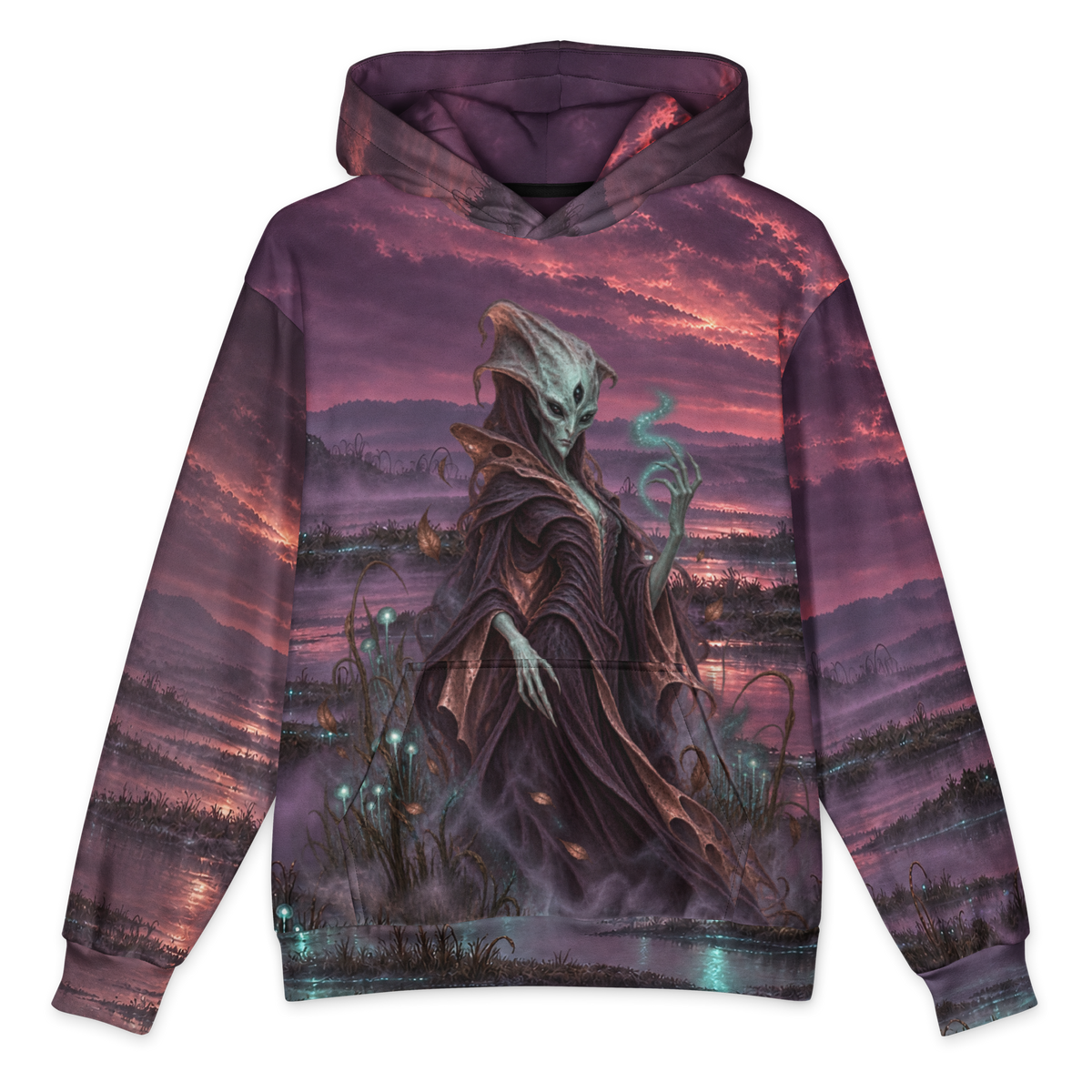 Veil Witch Hoodie all-over print oversized hoodie, front