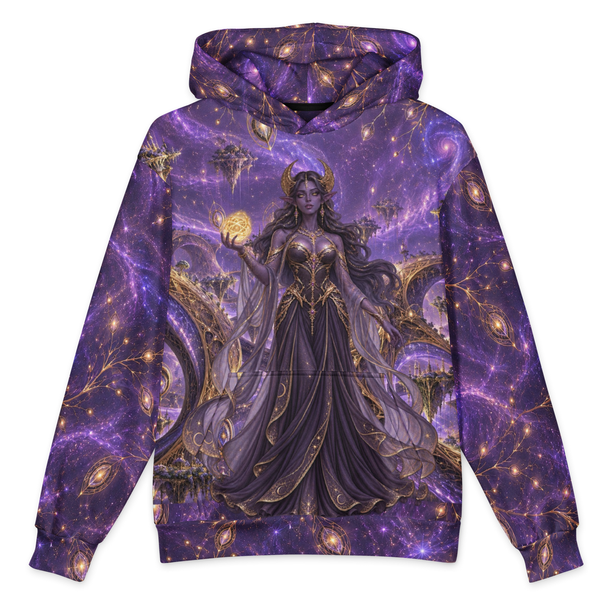 Eclipse Weaver Hoodie all-over print oversized hoodie, front