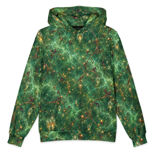 Serpent Bloom Terrain Hoodie all-over print oversized hoodie, front