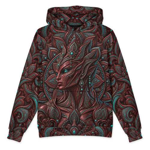 Raina Hoodie all-over print oversized hoodie, front